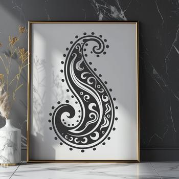 Beautiful Paisley In PDF And PNG