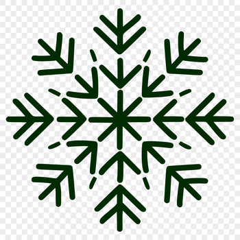 A delicate snowflake design created with vector art.