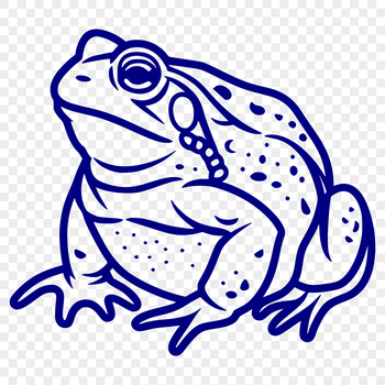 A detailed illustration of a toad from various angles, suitable for vector design and cutting machine stencils.