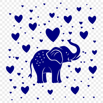 A detailed illustration of a standing elephant with full body shown.