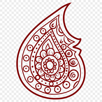 Ornate paisley design element in vector format.