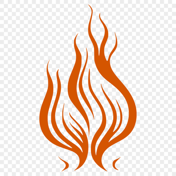 A stylized illustration of a flame shape in various forms, suitable for cutting machines like Cricut or laser cutters.