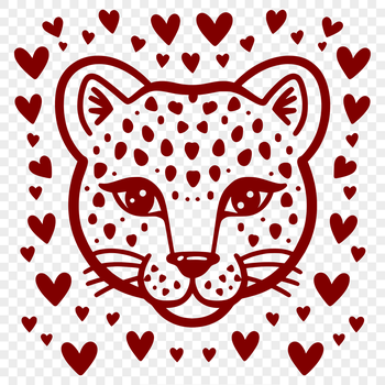 A large, wild cat with pointed ears and whiskers, suitable for clip art designs.