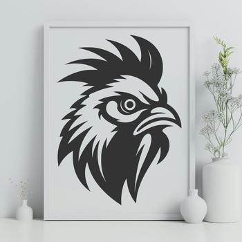 Unique Cockerel - Glowforge PNG