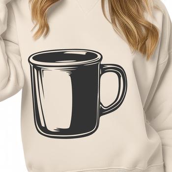 A simple illustration of a cup for graphic design and digital crafting projects.