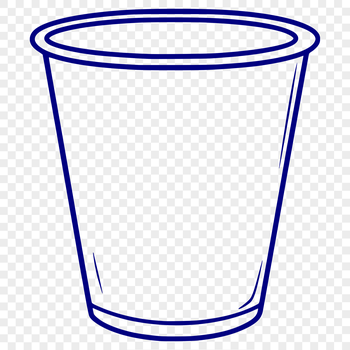 An illustration of a standard-sized drinking cup in high-resolution SVG format.