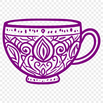 A vector illustration of a basic cup design, suitable for various cutting machines and digital art projects.