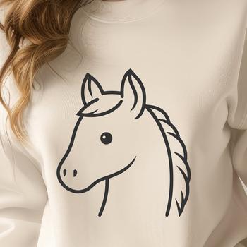 A detailed vector illustration of a horse in various poses.