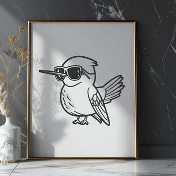 Beautiful Bird - Laser Engraver DXF