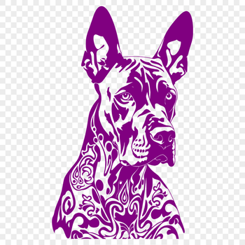 Ornate Great Dane PNG