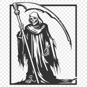 Standing Grim Reaper Clip Art