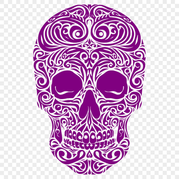 A simple skull design for tattoo inspiration, vector artwork suitable for various cutting machines and stencils.