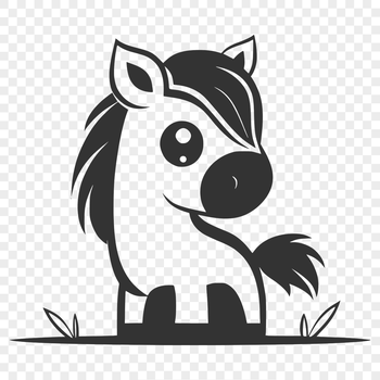 A high-quality SVG illustration of a horse, ideal for vector art designs and cutting machine projects.