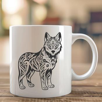 Husky dog breed in full-body standing position