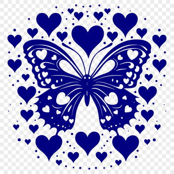 Colorful butterfly with detailed wings and full-body design suitable for gardening and craft projects.