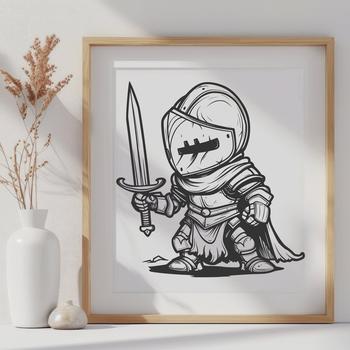 Creative Knight In SVG Format