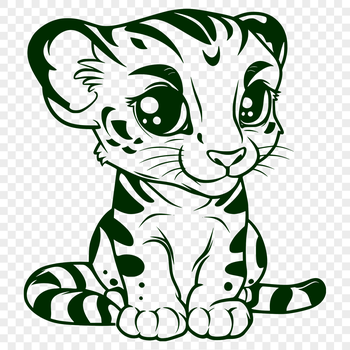 A detailed illustration of an ocelot in full body pose.