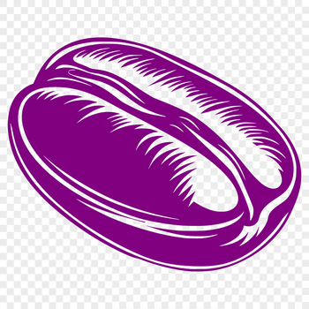 A high-quality vector illustration of a coffee bean, ideal for graphic design and digital crafts.