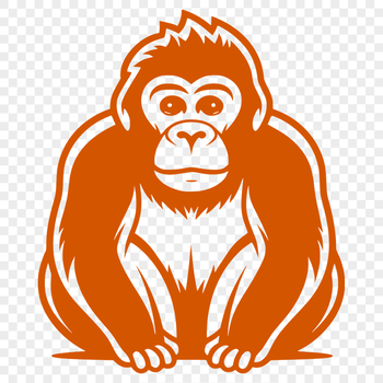 Creative Sitting Gorilla Vector Image