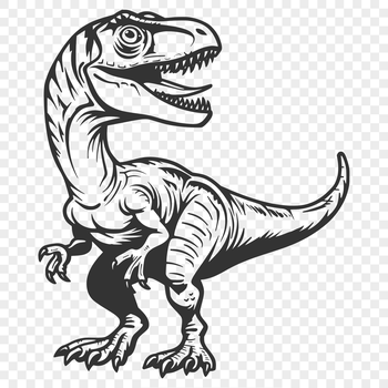 A detailed, prehistoric dinosaur illustration featuring its full body, perfect for vector art projects.
