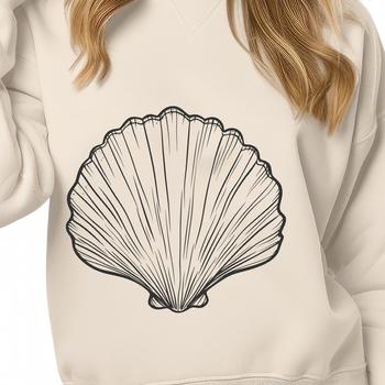 Illustration of a detailed seashell design, suitable for vector art projects and crafts.