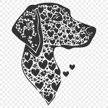 A vector illustration of a Weimaraner dog breed in its natural environment.
