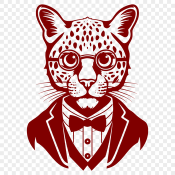 A large cat with distinctive markings and whiskers.