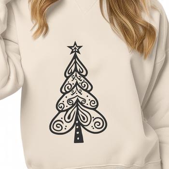 Artistic Christmas Tree In SVG Format