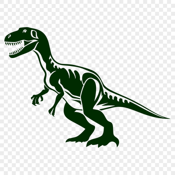 A full-body illustration of a prehistoric dino in a neutral background.