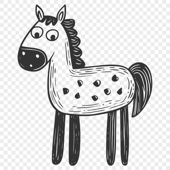 A high-quality SVG clip art design featuring a stylized representation of a horse.