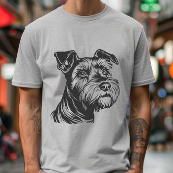 Stunning Miniature Schnauzer - Laser Engraver PNG