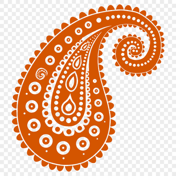 A stylized ornate paisley shape used as vector art.