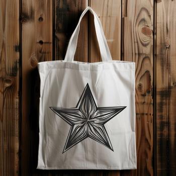 A digital illustration of a stylized star shape in various colors, suitable for use as a vector design element.