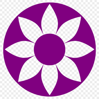 Simple line drawing of a single tall sunflower with large petals and dark center.