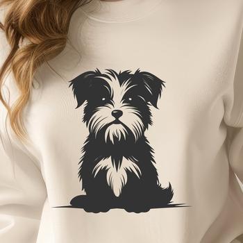 Beautiful Morkie Vector Art