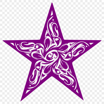 A simple star design in vector format, suitable for various uses including Christmas decorations and crafts.
