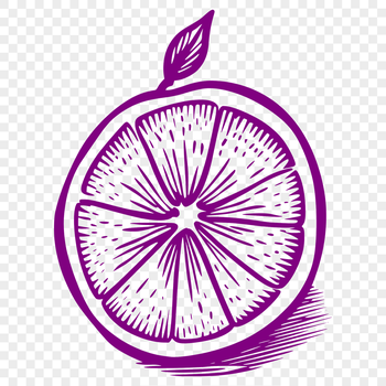 A simple illustration of a lemon, featuring its characteristic shape and texture.