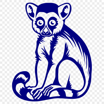 Free Beautiful Lemur Vector Craft File