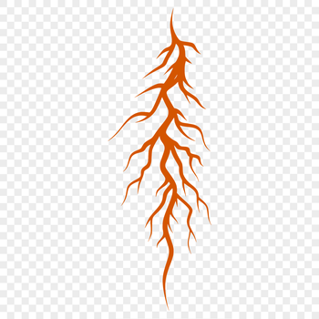 A high-quality SVG illustration of a single stroke lightning bolt against a blank background.