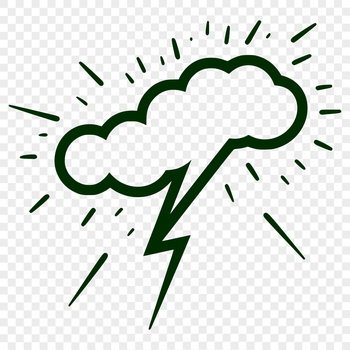 A stylized illustration of lightning bolts against a clear sky, suitable for various graphic design applications.