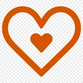 A simple line drawing of a love heart shape suitable for commercial or personal use.