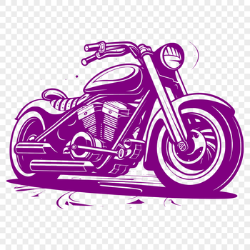 A stylized illustration of a motorcycle with sleek lines and vibrant colors.
