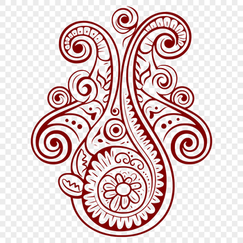 Ornate paisley pattern design with intricate details