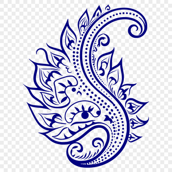 A decorative paisley shape with intricate details suitable for cutting machine designs or vector art projects.