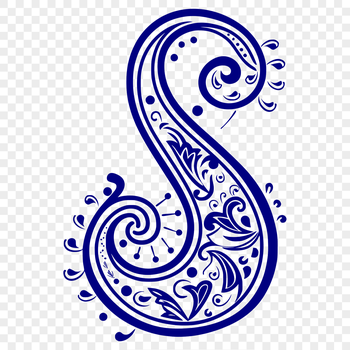 Ornamental paisley motif in a scalable vector graphics format.