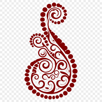 A detailed, ornate paisley pattern with intricate shapes and designs.