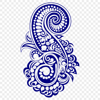 Ornate paisley pattern designed as vector art, suitable for digital crafting and cutting machines.