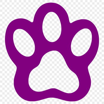 A set of animal paw prints in various shapes and sizes for crafting and design purposes.