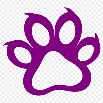 A collection of individual animal paw prints in various designs and patterns.