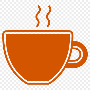 A simple cup design, suitable for vector graphics and cut-out projects using tools like Cricut or laser cutter.